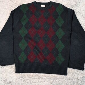 Vintage Donegal Sweater Mens M  Blue Preppy Oxford Career Casual Comfort